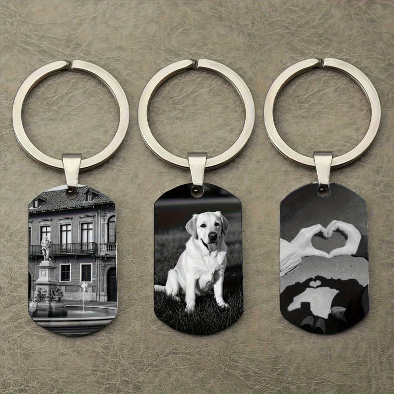Initial Ring Custom - Özel Fotoğraf Anahtarlık Kişiselleştirilmiş Resimli Anahtarlık
