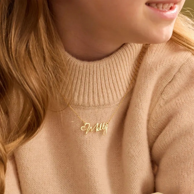 Özel Ad Kalp Kolye Kadınlar Iç - Birth Flower Necklace incelemesi ve fiyatı